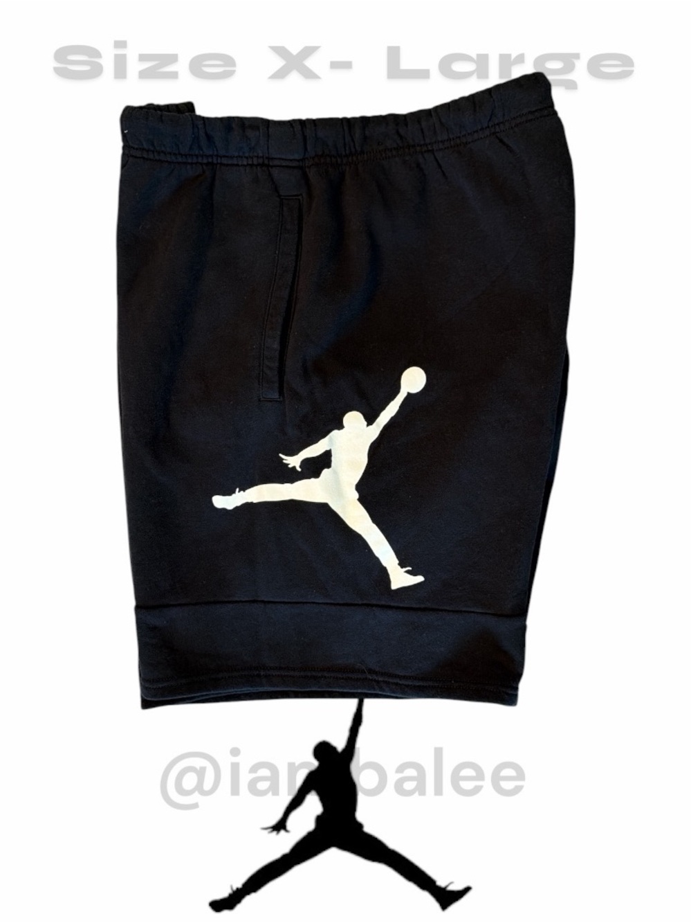 Nike Air Jordan Jumpman Big Logo Fleece Basketball Gym Shorts Men’s XL.